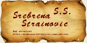 Srebrena Strainović vizit kartica